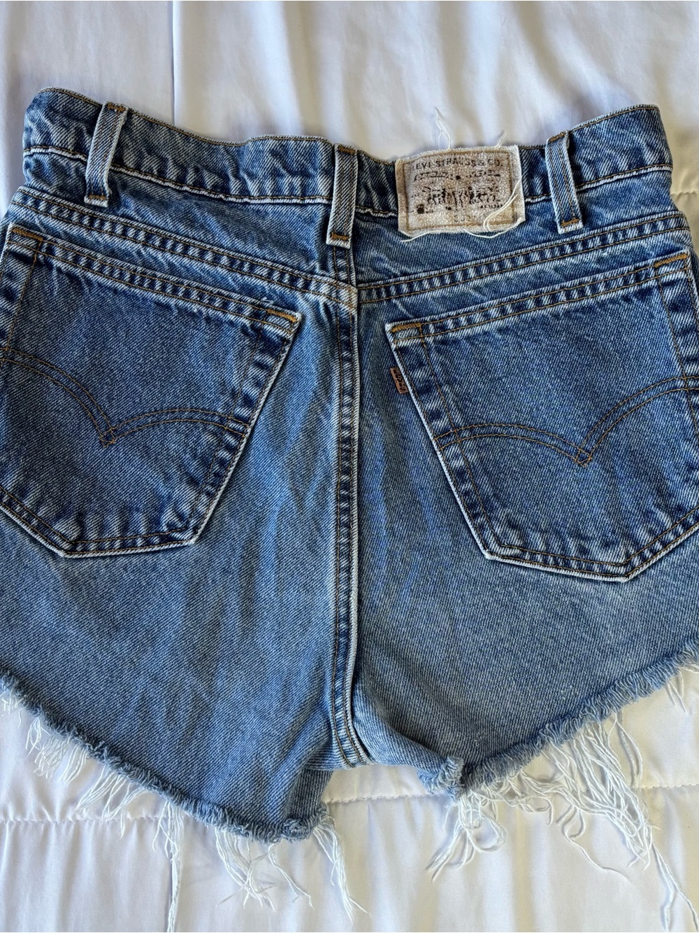Levi's Blue Denim Cutoff Jean Shorts